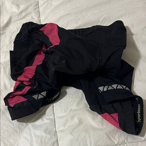 Black and Pink Sports Shorts